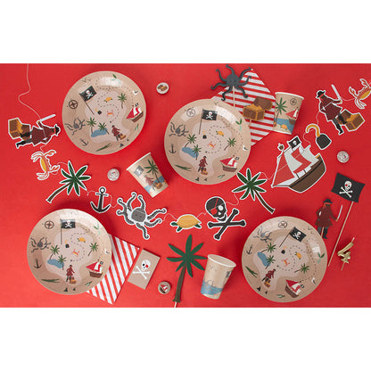 My Little Day – Set of 8 Round Pirate Invitations
