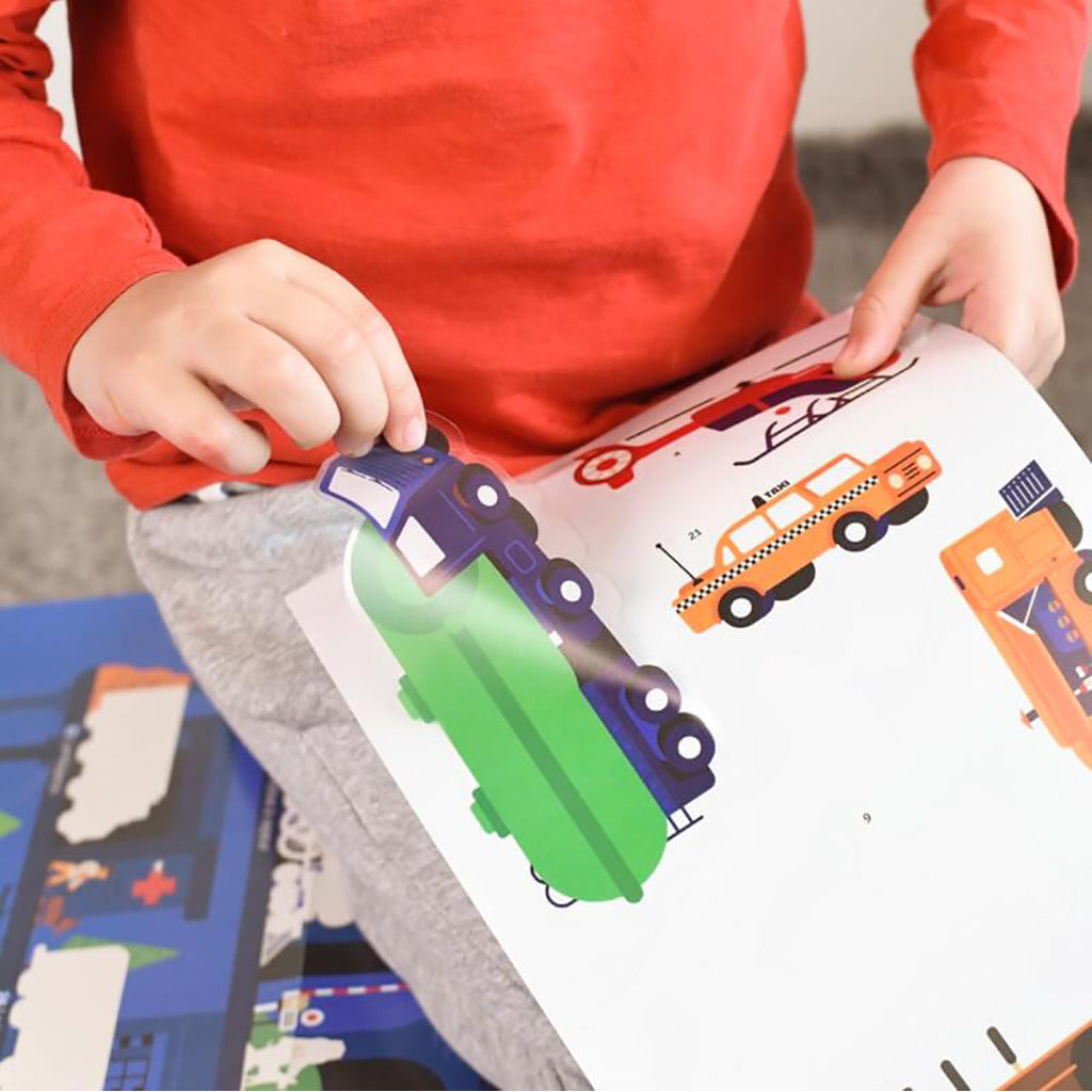 Poppik Sticker Mosaic in Paper, Poster and 44 Stickers - Vehicles