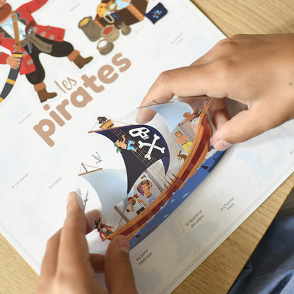 Poppik Paper Sticker Mosaic, Mini Poster and 30 Stickers – Pirate