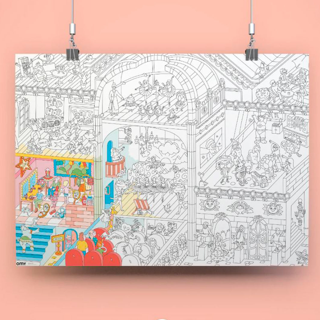 Omy Large Coloring Poster, Dance