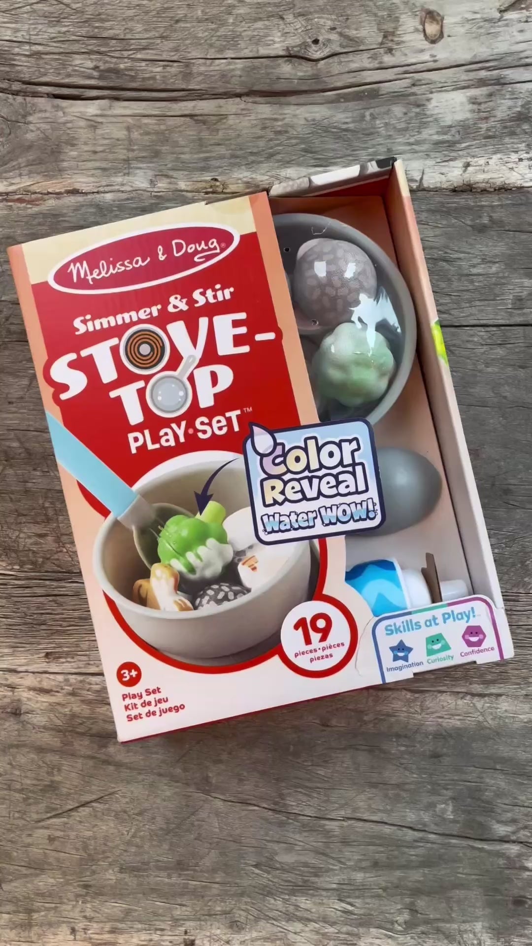 Melissa & Doug Water Wow legemad m. vandaktiverede farveskift, Kogeplade m gryde