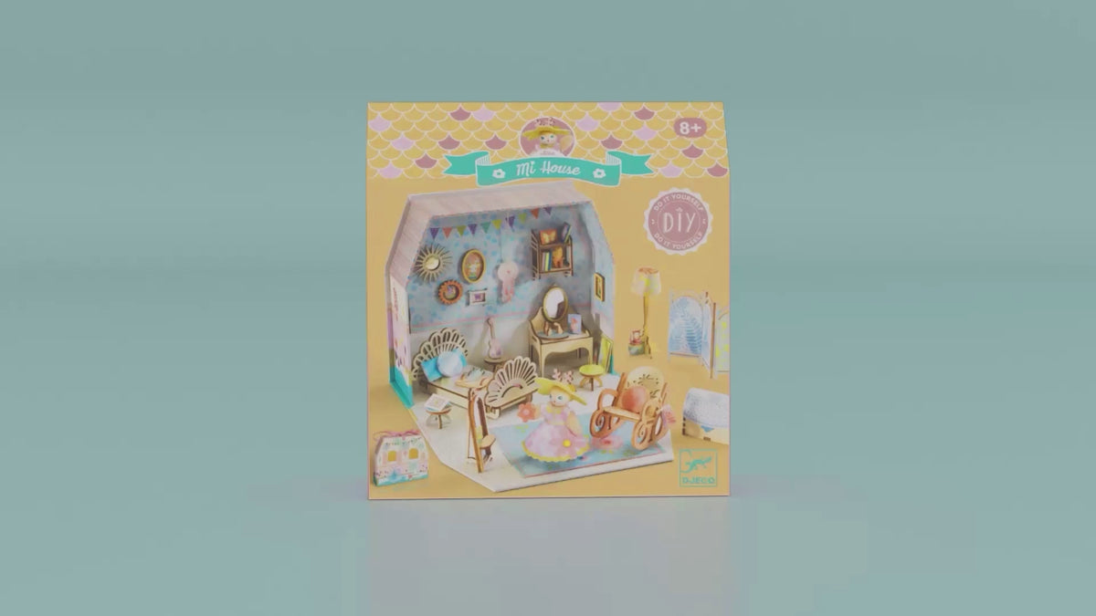 Djeco Mi House, DIY, miniature dukkehus - Alba