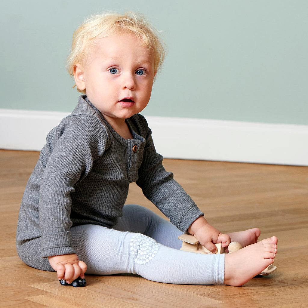 GoBabyGo kravleleggings m. gummidutter, Soft pink
