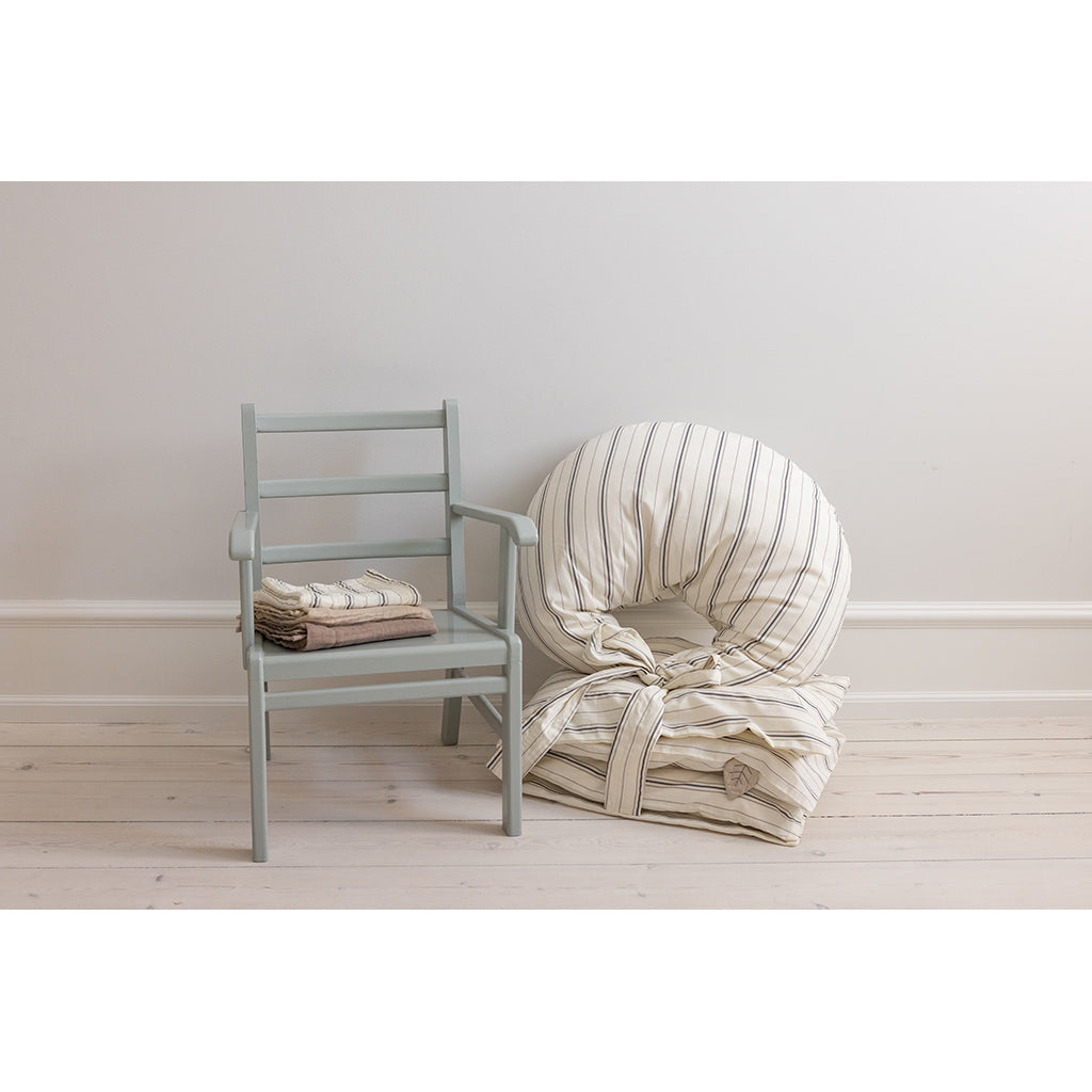 Sebra Ammepude, økologisk bomuld - Cream stripe