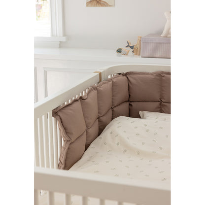 Sebra Bed Bumper, Kapok, Half Length - Jetty Beige