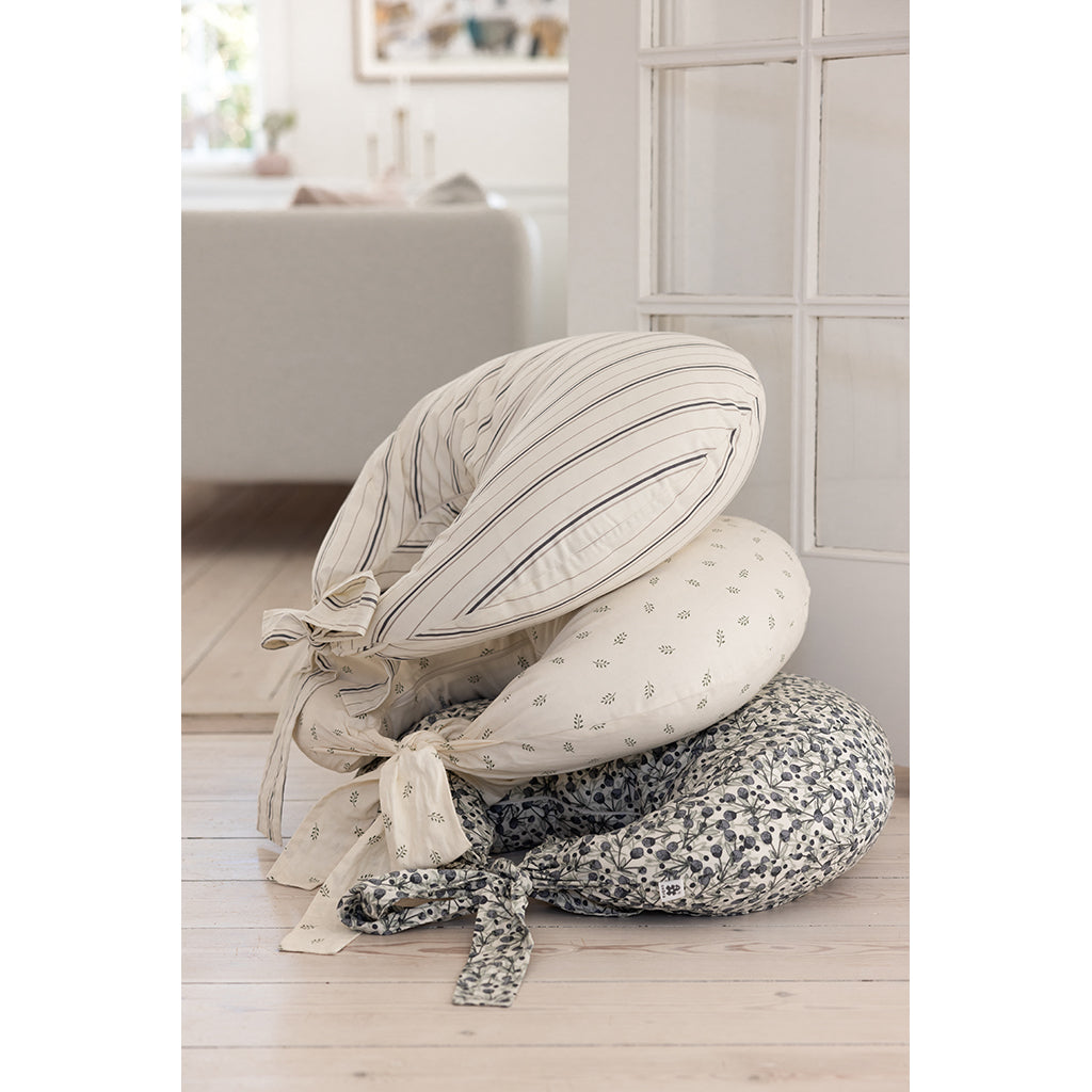 Sebra Nursing Pillow, Organic Cotton - Blue Olive