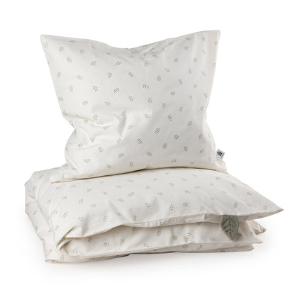Økologisk Sebra babysengetøj med Sophora Leaves motiv