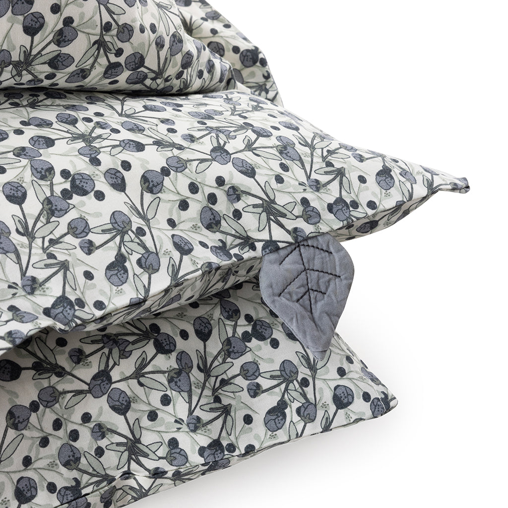 Sebra Baby Bedding, Organic - Blue Olive