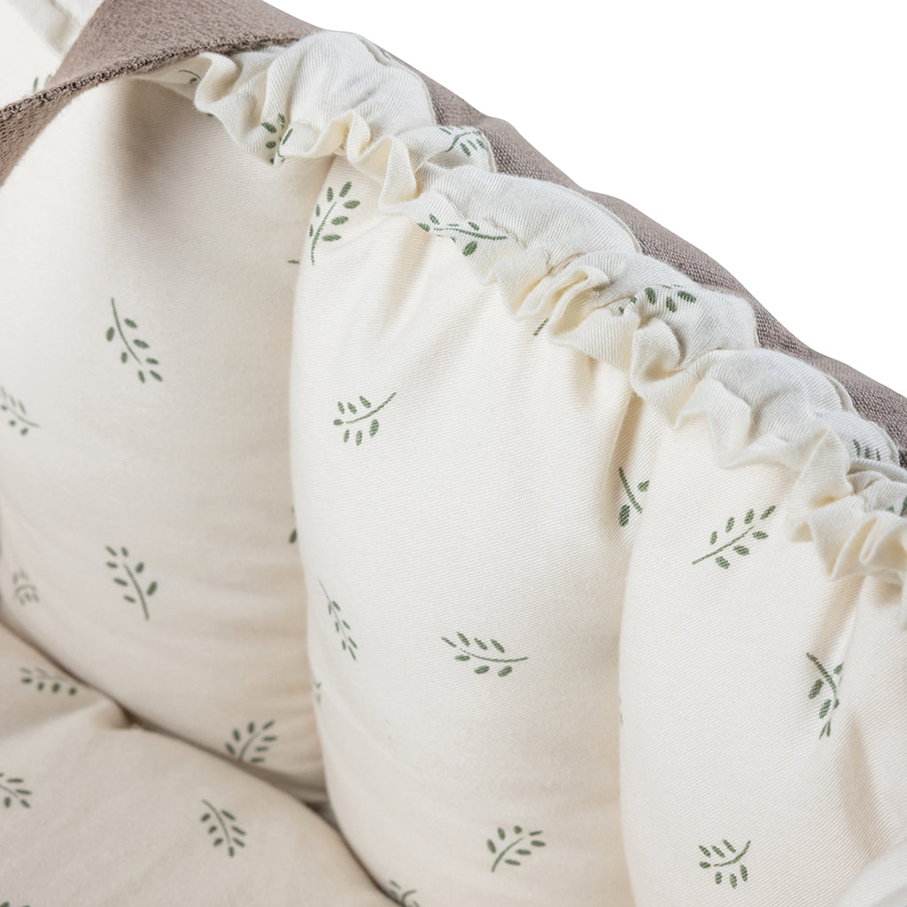 Sebra 3-in-1 Baby Nest, Baby Lift, and Play Mat, Sophora Leaves - Beige