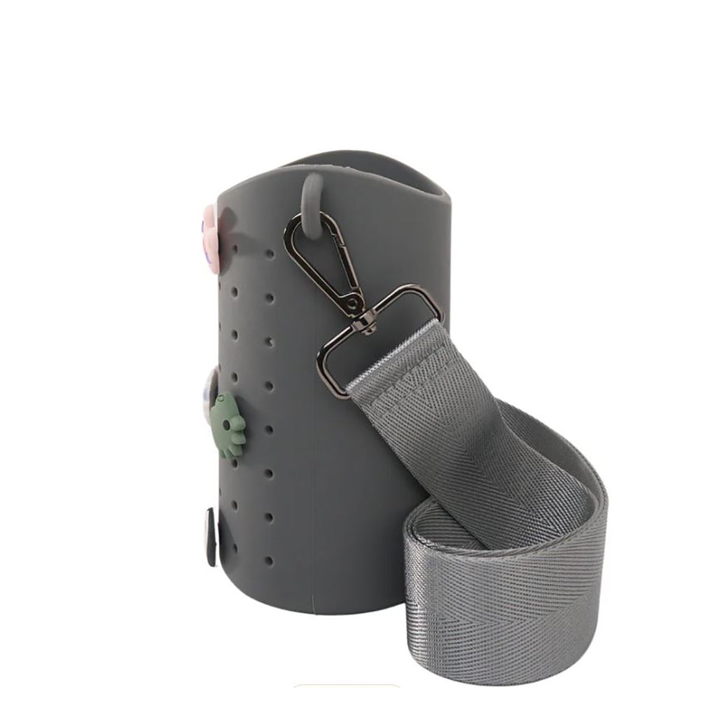 Asobu Sling Silicone Strap Bottle Holder, Smoke
