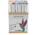 Illustration Marker sæt med 24 tuscher og kolibriillustration