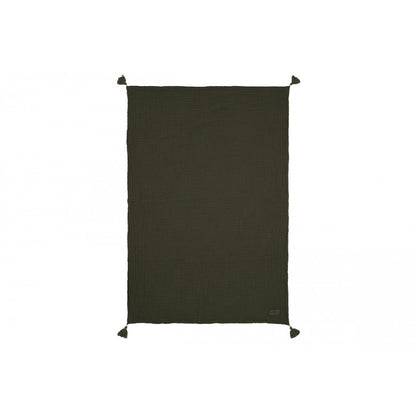 Nobodinoz Baby Blanket, Wabi Sabi Double Muslin, 65 x 100 cm - Vetiver