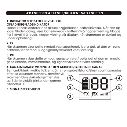Kidywolf walkie talkie til børn, Kidytalk - Cyan/Nude