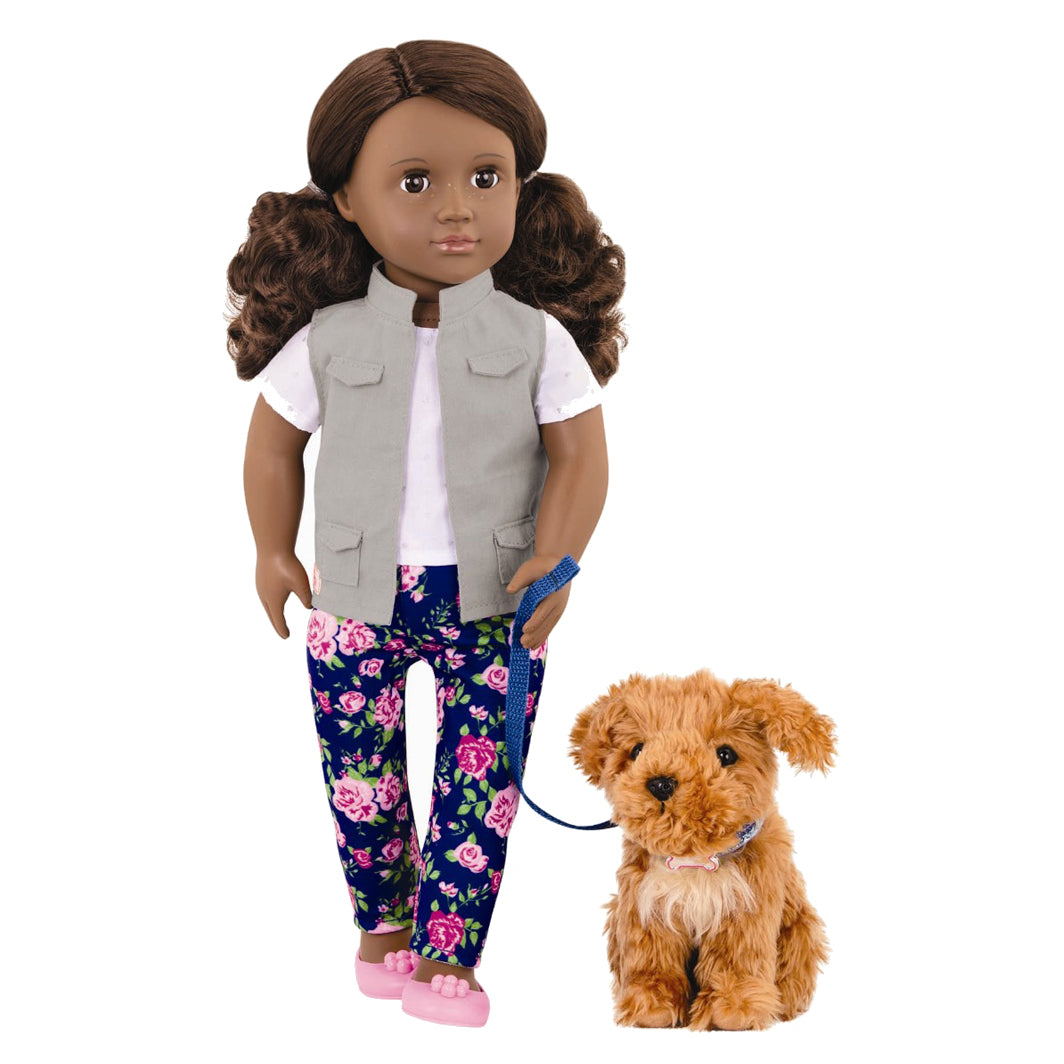 Our Generation doll, Malia with dog