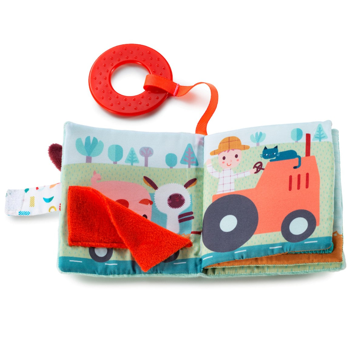 Lilliputiens Farmyard Book with Teething Ring
