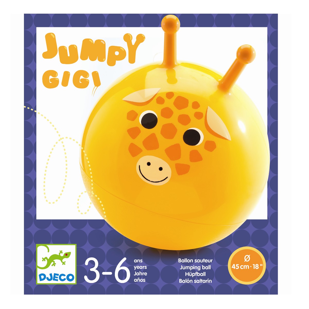 Djeco Bouncing Ball for Kids, Giraffe Gigi