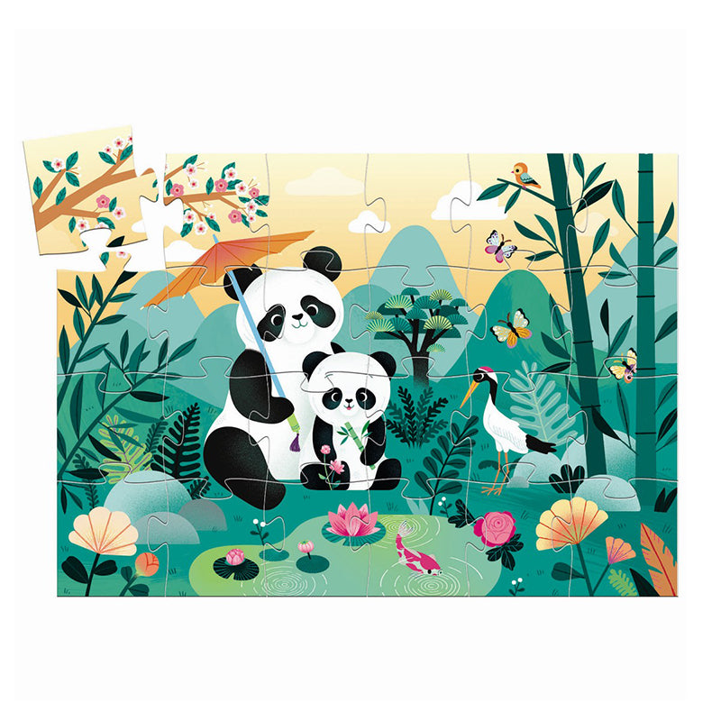 Djeco silhuetpuslespil, Leo panda - 24 brikker