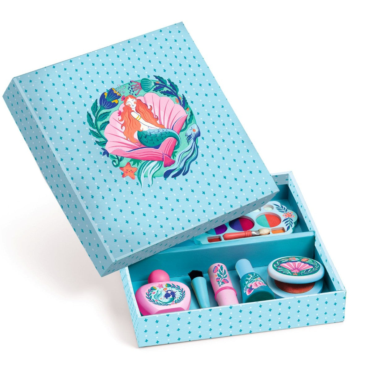 Djeco Rolleleg makeupsæt Marina med øjenskygge, læbestift, neglelak
