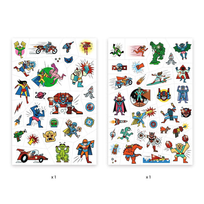Djeco Tattoos, Villains versus Heroes