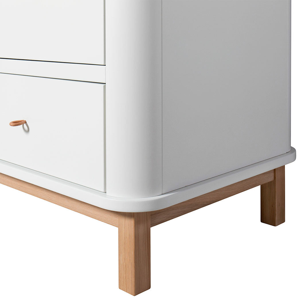 Oliver Furniture Wood Wardrobe with 2 Doors, White/Oak – 204 cm High
