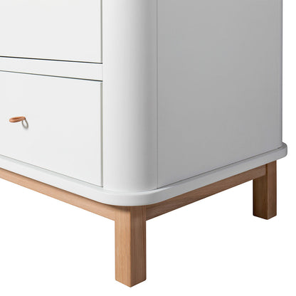 Oliver Furniture Wood Wardrobe with 2 Doors, White/Oak – 204 cm High