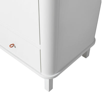 Oliver Furniture Wooden Wardrobe with 2 Doors, White - Height 204 cm