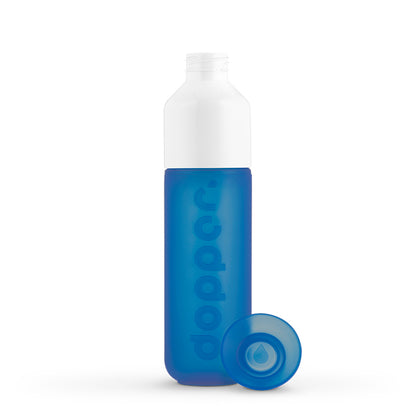 Dopper drikkedunk Original Pacific blue med flaskehætte forfra