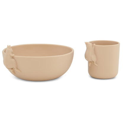 Konges Sløjd Bunny Silicone Bowl &amp; Cup - Shell