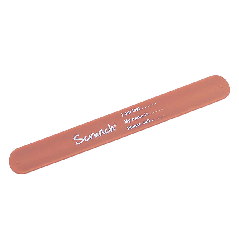 Scrunch ID Bracelet for Names – Coral