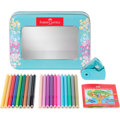 Faber-Castell Sparkle, 20 farveblyanter i æske + spidser