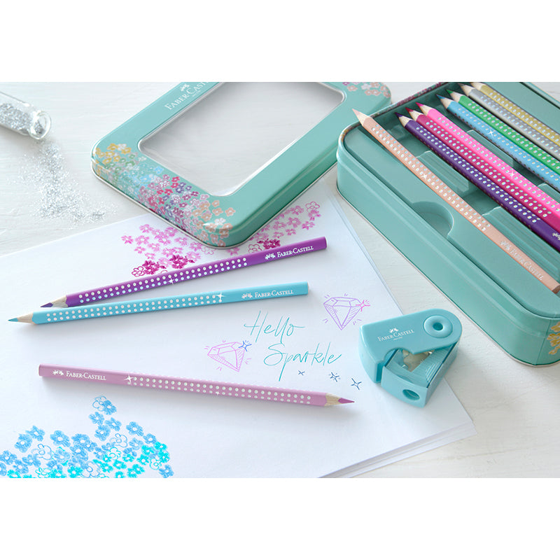 Faber-Castell Sparkle, 20 Colored Pencils in Box + Sharpener