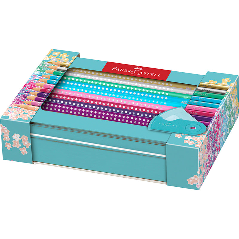 Faber-Castell Sparkle, 20 Colored Pencils in Box + Sharpener