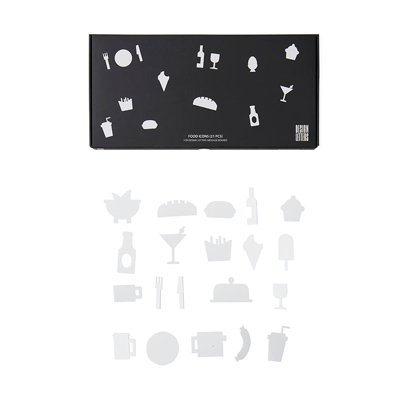 Design Letters, Mad ikoner til Message Board - white