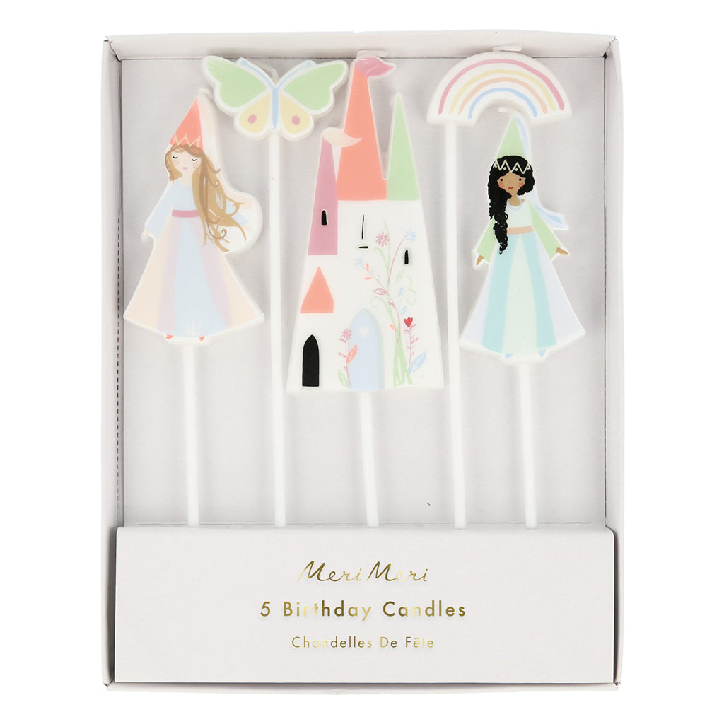 Meri Meri Magical Princess kagelys, 5 stk