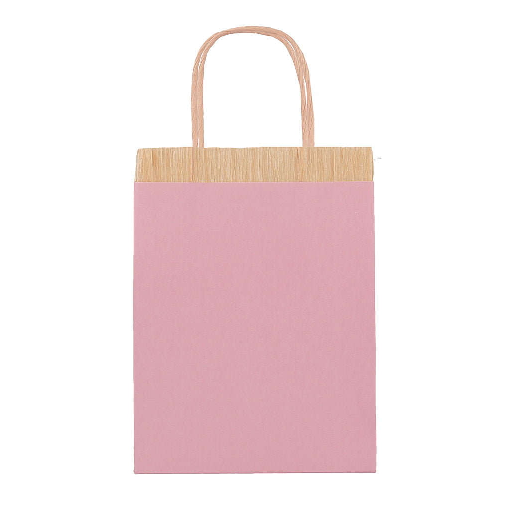Meri Meri Party Bags, Pink Fringe - Set of 8