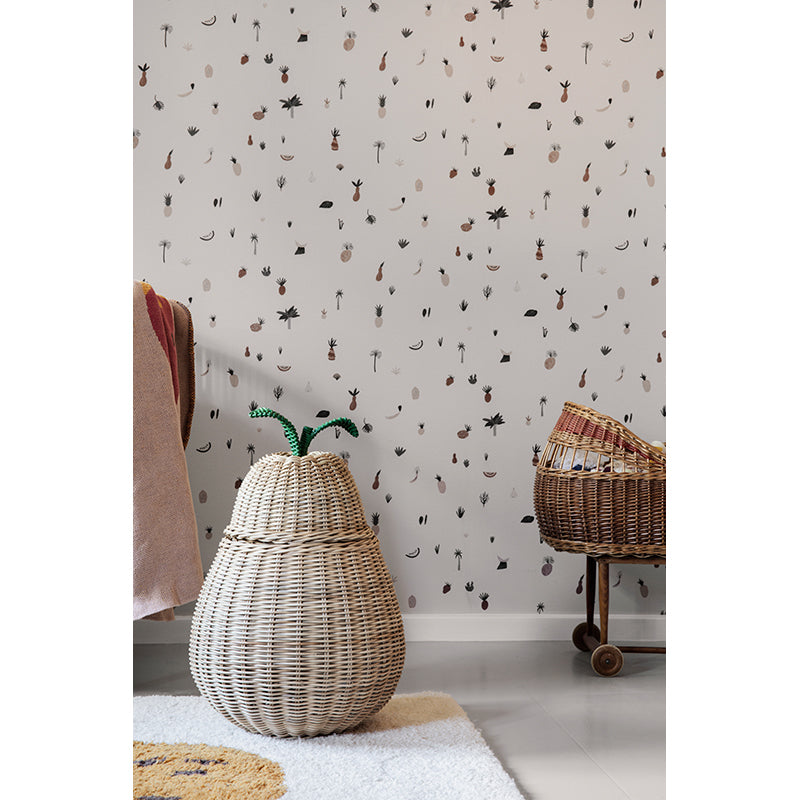ferm Living Pear Storage, large woven rattan basket