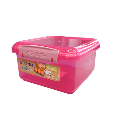 Sistema Lunch Plus Lunch Box with 1 Compartment, 1.2L - Pink