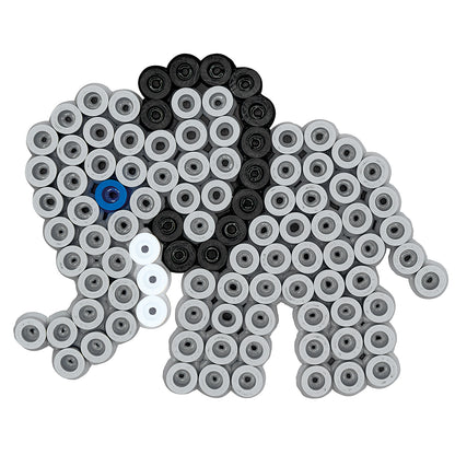 Hama Maxi 600 perler og 2 plader Løve/Elefant i bøtte