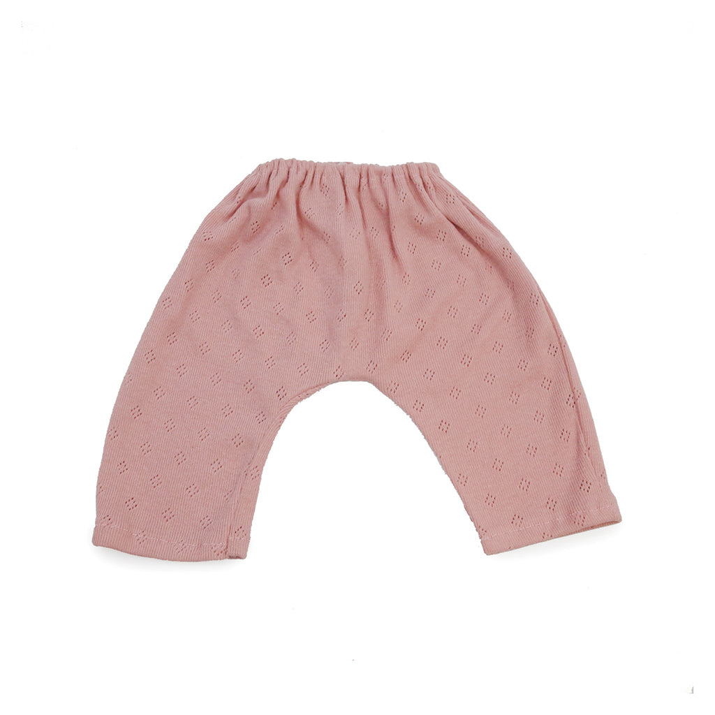 Así dukketøj til Leo og Leonora babydukke, str. 46 cm, Bomuldsbukser - rosa
