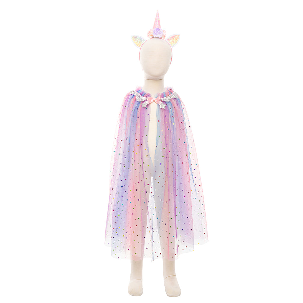 Great Pretenders Animal Costume, Unicorn Cape and Headband - Size 4-6 Years