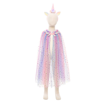 Great Pretenders Animal Costume, Unicorn Cape and Headband - Size 4-6 Years