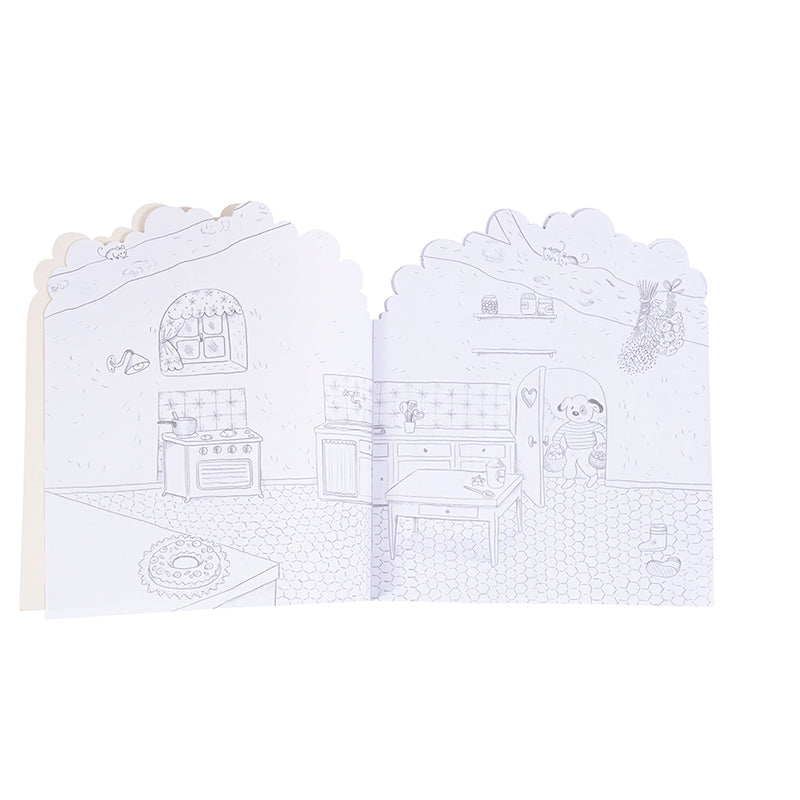Moulin Roty Coloring and Sticker Book, Wood