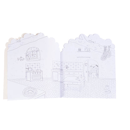 Moulin Roty Coloring and Sticker Book, Wood