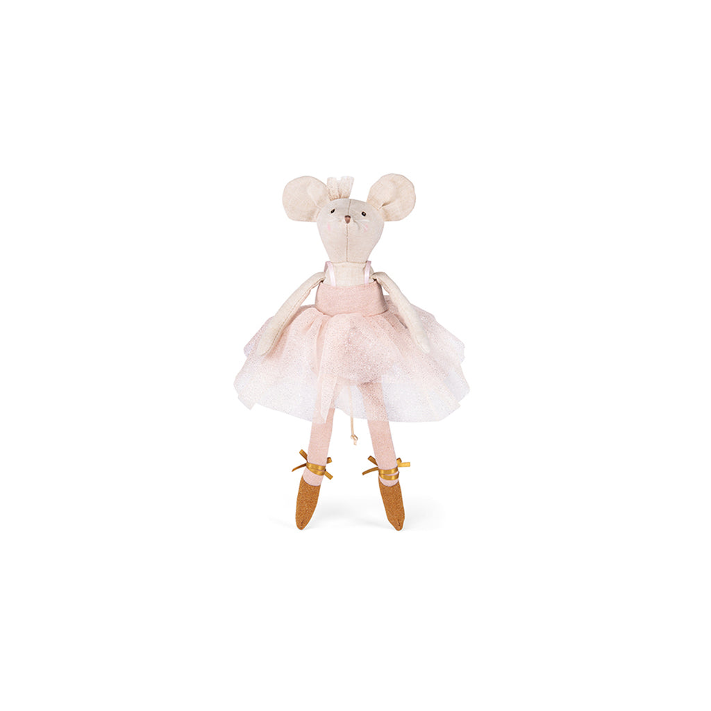 Moulin Roty Doll, Ballerina Mouse in Suitcase, 26 cm - Suzie&