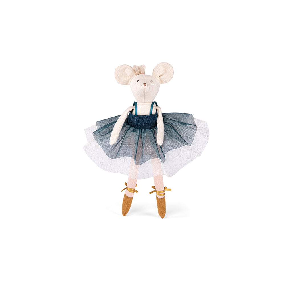 Moulin Roty Doll, Ballerina Mouse in Suitcase, 26 cm - Suzie&