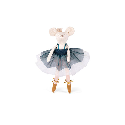Moulin Roty Doll, Ballerina Mouse in Suitcase, 26 cm - Suzie&