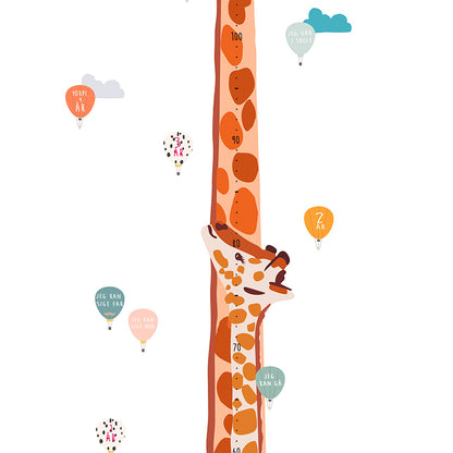 Mimi Lou Wall Sticker, Height Chart - Safari with Danish Text