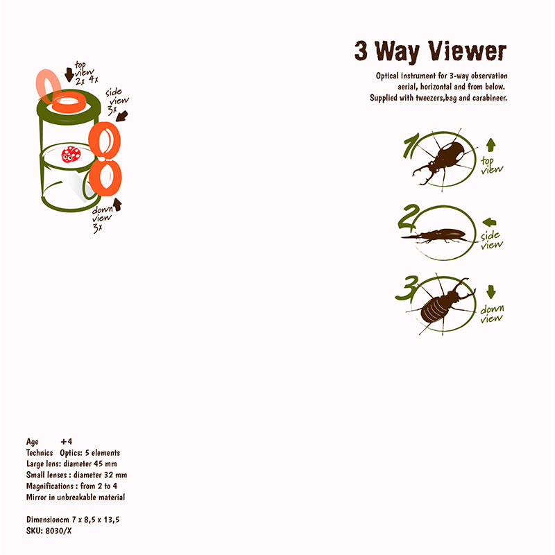 Navir Explora Triple Insect Viewer, Green