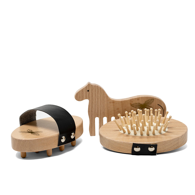 By Astrup Wooden Care Set for Hobby Horse, 8 Pieces