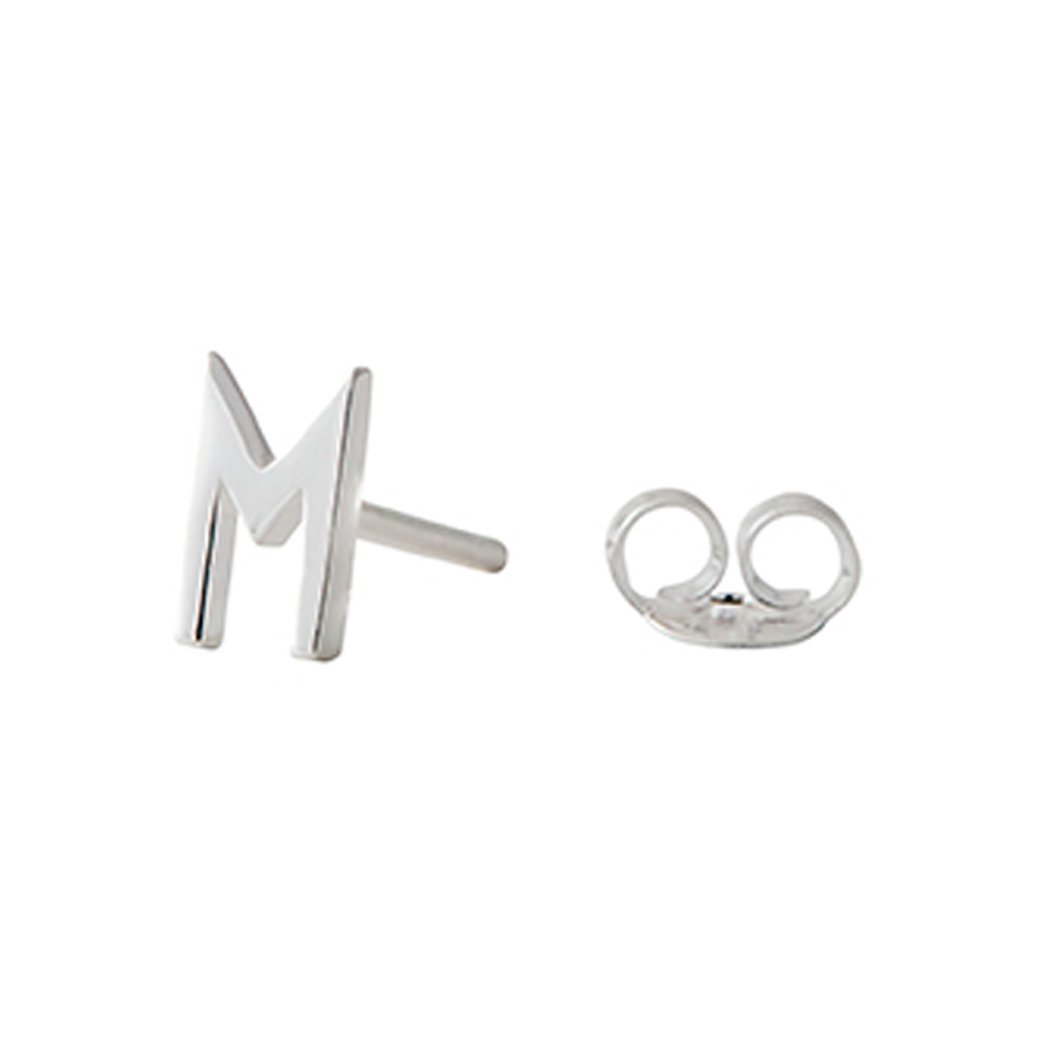 Design Letters ørering, ørestikker m. Arne Jacobsen bogstav - Sølv A-Z